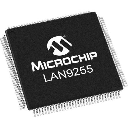 Microchip Mikrokontrolér LAN9255-I/ZMX020 ARM 32bitový Cortex M4 20 MHz 1.024MB SRAM 256 kB RAM, počet kolíků: 128