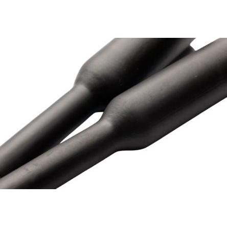 RS PRO Teplem smrštitelné bužírky průměr 9.5 mm Černá smršťovací poměr 2:1 Polyolefin 1.22m, řada: G5