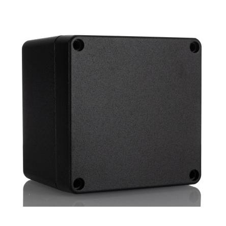 Hammond Univerzální skříň, řada: 1590Z IP68 barva Černá IK08 barva Černá Odlévaný hliník 100 mm 80 mm 100 mm Silikon