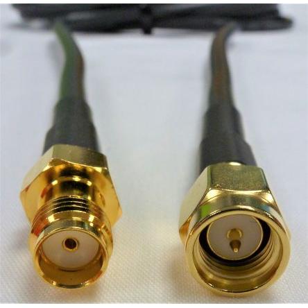 Koaxiální kabel, řada: CA197/195, Černá Vnitřní Polyvinylchlorid, A: SMA Vnější, B: SMA 5 m Mobilemark
