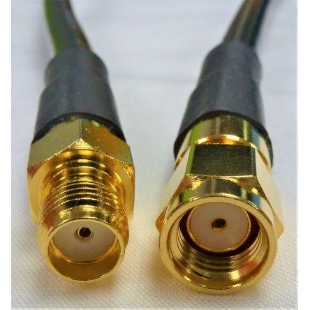 Koaxiální kabel, řada: CA197/240, Černá Vnitřní Termoplastický elastomer, A: SMA Vnější, B: RP SMA 5 m Mobilemark