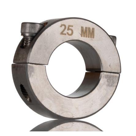 Nákružek hřídele Dva kusy Svěrný šroub RS PRO 45 mm OD, šířka: 15mm, Nerezová ocel