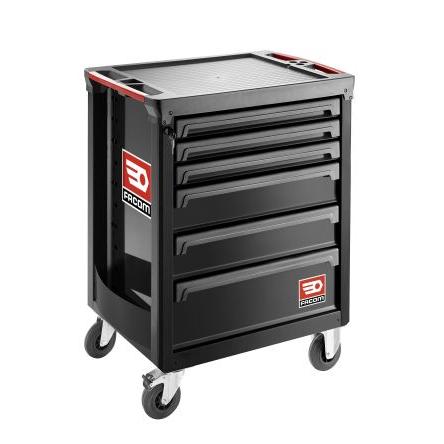 Pojízdná skříňka 6zásuvková Na kolečkách, Kov, výška: 421 mm x 60mm, délka: 569 mm Facom