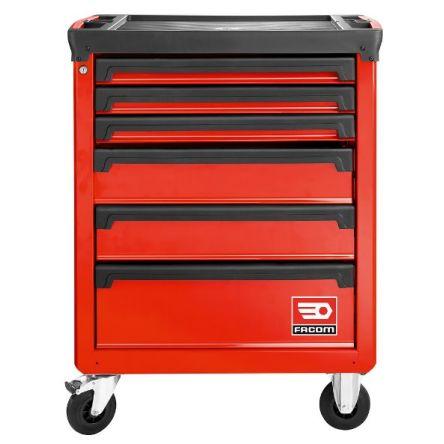 Vozík 6 Kov, Plastové nosnost 30 kg Pro středně silnou zátěž Facom 969 mm 560 mm
