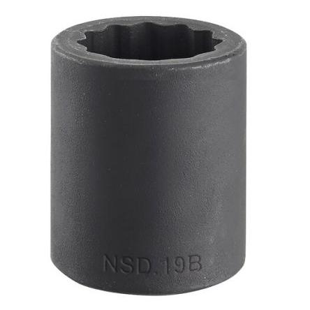 Nástrčkový klíč 1/2 in pohon 19 mm Standardní nástrčná hlavice Čtvercový, celková délka: 38mm Facom