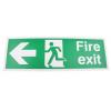 RS PRO Konec znamení, Tuhý plast FIRE EXIT, Bílá, Zelená Angličtina