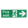 RS PRO Konec znamení, Polyvinylchlorid FIRE EXIT, Bílá, Zelená Angličtina