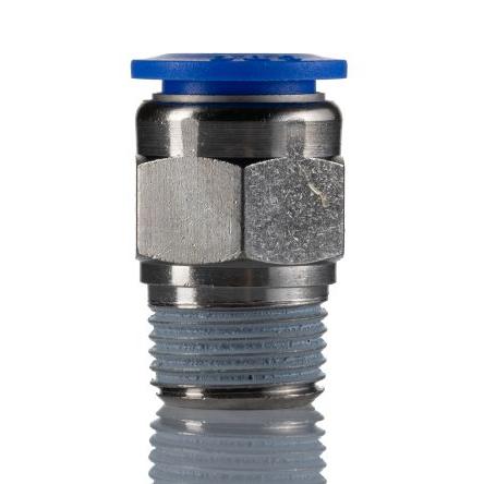 RS PRO Pneumatický přímý adaptér s vněj. závitem, řada: PC, 16mm Zásuvný, Vnější 1/2" BSPT