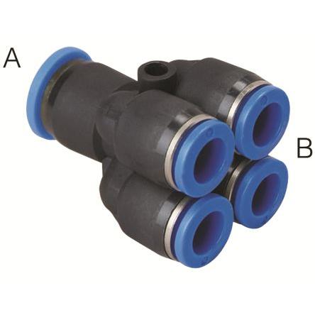 RS PRO Nasunovací armatura, řada: PXG Acetal, Polybutylentereftalát, Nitrilový kaučuk (NBR)