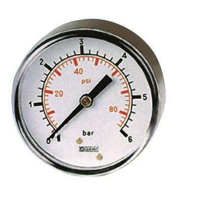 Tlakoměr BSP 1/8 palcový 40 mm BSP 1/8 in Ocel, 60 °C 60 psi 0 psi RS PRO