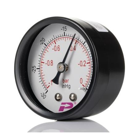 Ukazatel vakua 1/4" BSP 50 mm BSP 1/4 in Ocel, 60 °C 0 bar -1 bar RS PRO
