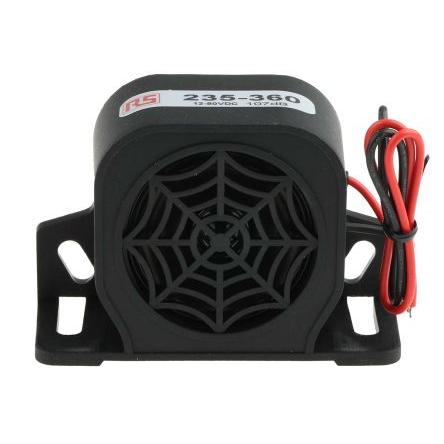 RS PRO Elektronická siréna Univerzální Černá 1 80V dc EMC, RoHS Compliant 107 dB @ 1m DC