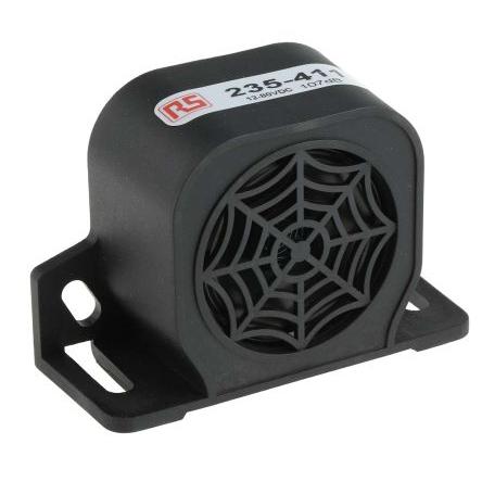 RS PRO Elektronická siréna Univerzální montáž Černá 1 80V dc RoHS Compliant, EMC 107 dB @ 1m IP67 DC