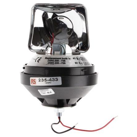 RS PRO Maják, řada: V10994 barva Zelená, Červená, Čirá, Modrá, Žlutá Žárovka 24V dc 4.6A Flexi DIN, Magnetický,