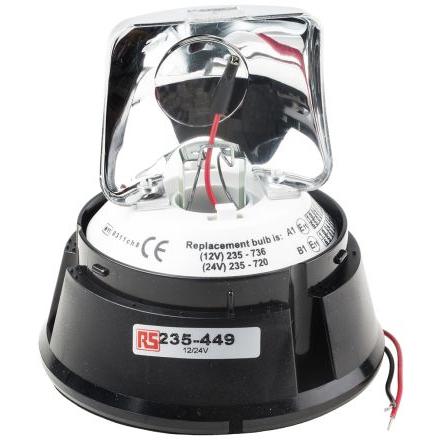 RS PRO Maják, řada: V10994 barva Červená, Modrá, Čirá, Žlutá, Zelená Žárovka 24V dc 4.6A Flexi DIN, Magnetický,