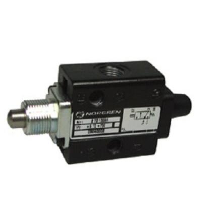 Pneumatický regulační ventil, řada: super X Mechanical 3/2 valve barva Černá Plunžr G 1/8 G, materiál tělesa: Tlakově