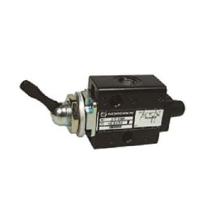 Pneumatický regulační ventil, řada: super X manual 3/2 valve barva Černá Přepínač G 1/8 G, materiál tělesa: Tlakově litý