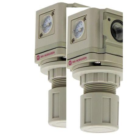 Pneumatický regulátor, řada: 49, přípojka portu: G 3/8 10 bar, max. průtok: 28L/s G Ne, teplotní rozsah: 0 °C RS PRO