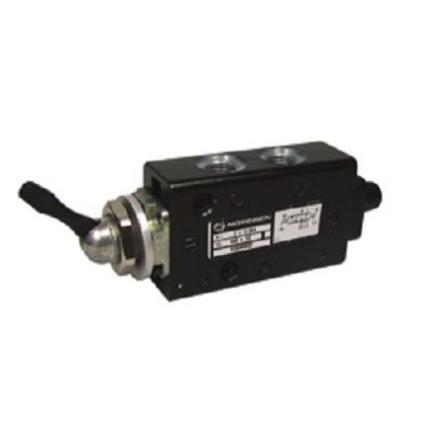 Pneumatický regulační ventil, řada: super X manual 5/2 valve barva Černá Přepínač G 1/8 G, materiál tělesa: Tlakově litý