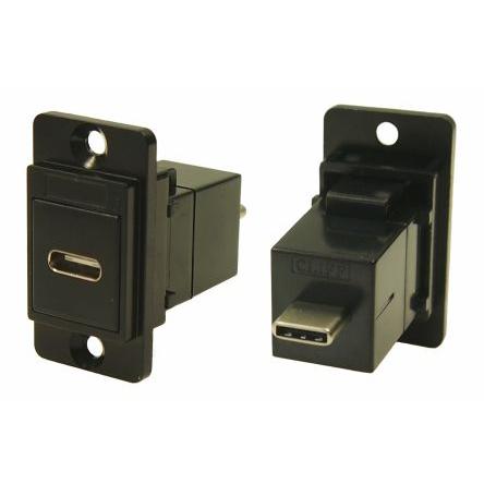 RS PRO Konektor USB, řada: FT Samice/samec, počet portů: 2portový, orientace těla: Rovný USB typu C, Panel USB 3.0