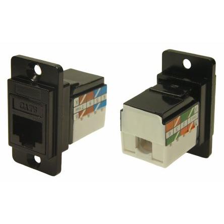 RS PRO Konektor RJ45, řada: FT Vnitřní Kat6, počet cest: 8, Pravoúhlý, Montáž do panelu, počet portů: 1portový