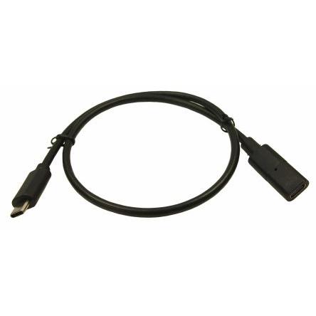 RS PRO Kabel USB do zásuvky IC Vnější, A: USB typu C, 500 mm Vnitřní, Černá, B: USB typu C
