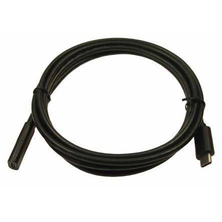 RS PRO Kabel USB do zásuvky IC Vnější, A: USB typu C, 2 m Vnitřní, Černá, B: USB typu C