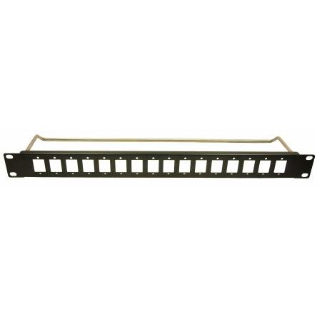 RS PRO Regálový panel, Ocel 1 U barva Černá 44 mm 482mm