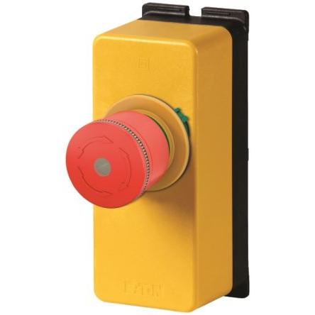 Eaton Spínač regulační stanice Uvolnění kroucením, řada: M22 IP65, IP69, IP66 2 NC Červená Plastové, počet výřezů: 1