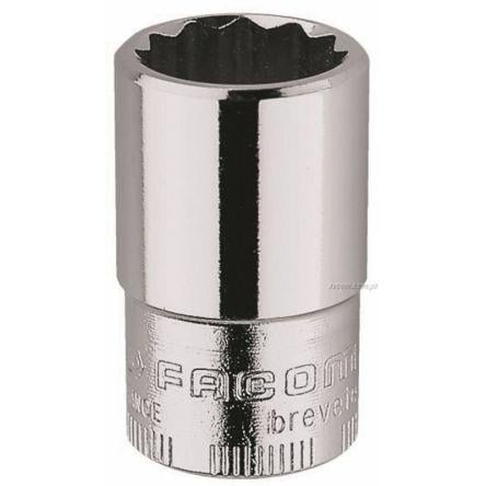 Zásuvka 3/8 in pohon 1 in 12 bodů Čtvercový, celková délka: 16.5mm Facom