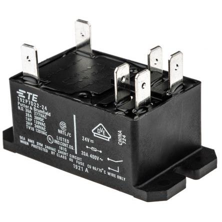 TE Connectivity Výkonové relé DPST Montáž na přírubu 30A 24V dc T92