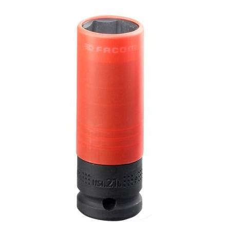 Nástrčkový klíč 1/2 in pohon 21 mm 6 bodů Čtvercový, celková délka: 210mm Facom