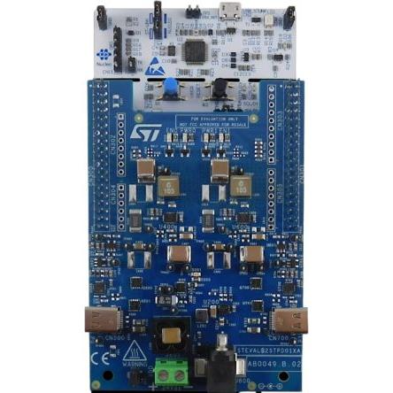 Sada pro hodnocení STEVAL-2STPD01 Deska pro vyhodnocování napájení USB typu C STM32G071RBT6, STPD01PUR, pro použití s: