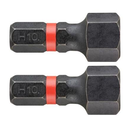Facom Bit šroubováku, CNC stroje, typ hlavice: Šestihranný, Náraz, 6.35 mm, 10 mm, celková délka: 47.5mm, počet kusů: 2
