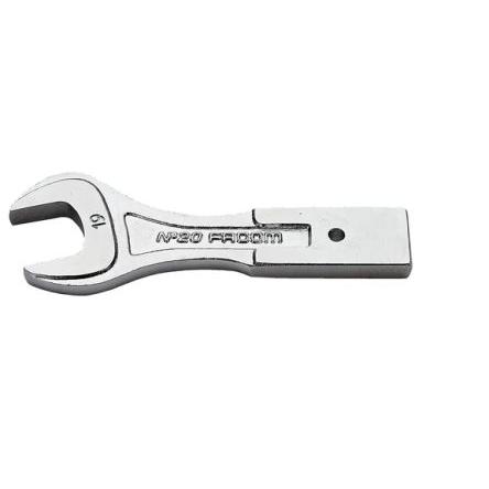 Facom Vložka klíče, Otevřený konec, Vložka s otevřeným koncem, 12 x 7 mm, 18 mm, Chromová