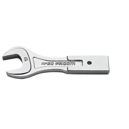 Facom Vložka klíče, Otevřený konec, Vložka s otevřeným koncem, 12 x 7 mm, 22 mm, Chromová