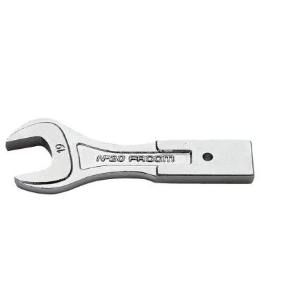 Facom Vložka klíče, Vložka s otevřeným koncem, Vložka s otevřeným koncem, 12 x 7 mm, 23 mm, Chromová