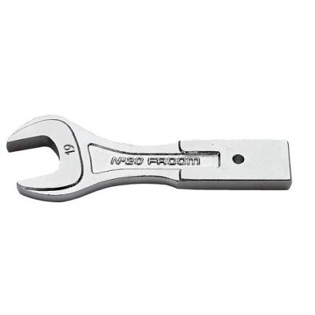 Facom Vložka klíče, Vložka s otevřeným koncem, Vložka s otevřeným koncem, 12 x 7 mm, 27 mm, Chromová