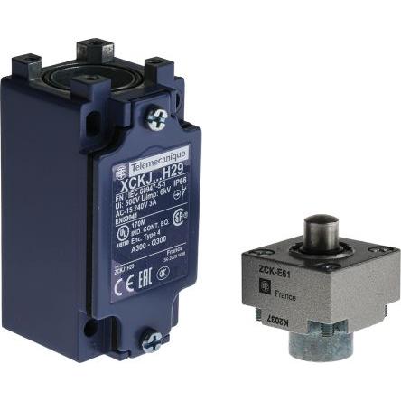 Telemecanique Sensors OsiSense XC Plunžr Koncový spínač 1 NO/1 NC IP66 Slitina zinku 240V ac 3A