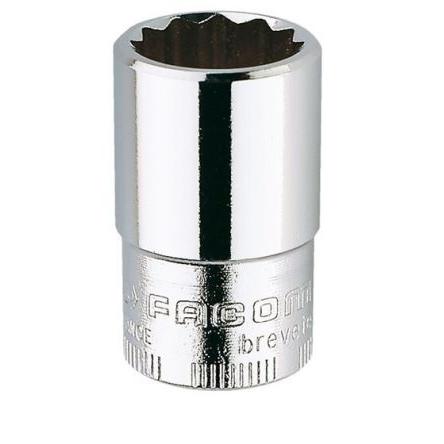 Zásuvka 9.53 mm pohon 12.7 mm 12 bodů 12boký nástrčkový klíč, celková délka: 10.4mm Facom