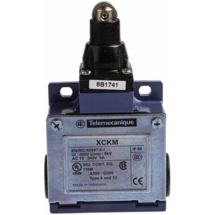 Telemecanique Sensors OsiSense XC Plunžr s válečkem Koncový spínač 1 NO/1 NC IP66 Zamak 240V ac 3A