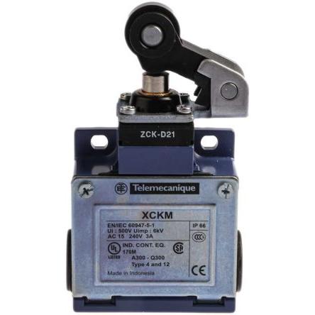 Telemecanique Sensors OsiSense XC Plunžr s válečkem Koncový spínač 1 NO/1 NC IP66 Slitina zinku 240V ac 3A