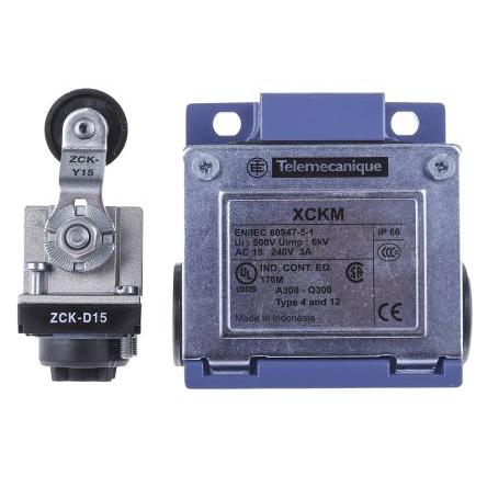 Telemecanique Sensors OsiSense XC Páka s válečkem Koncový spínač 1 NO/1 NC IP66 Slitina zinku 240V ac 3A