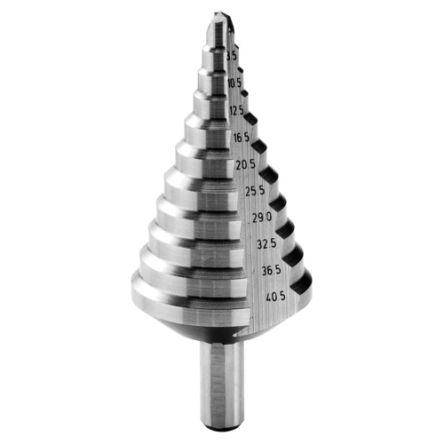 Stupňový vrták, Rychlořezná ocel Válcovitý 10 mm 6.5 mm 10stupňový 40.5 mm max. tloušťka vrtáku 4 mm Facom