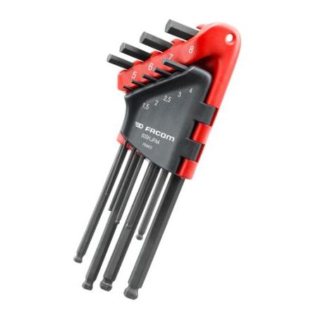 Sada šestihranných klíčů, počet kusů: 9 tvar L Metrické Extra dlouhé, Dlouhé rameno 1.5 mm, 2.5 mm, 2 mm, 3 mm, 4 mm, 5