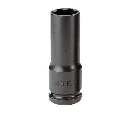 Nástrčkový klíč 1/2 in pohon 19 mm 6 bodů 6boký nástrčkový klíč, celková délka: 80mm Facom