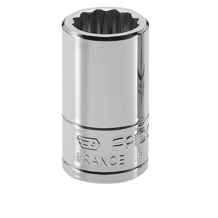 Zásuvka 1/4 in pohon 9 mm 12 bodů Čtvercový, celková délka: 6.5mm Facom