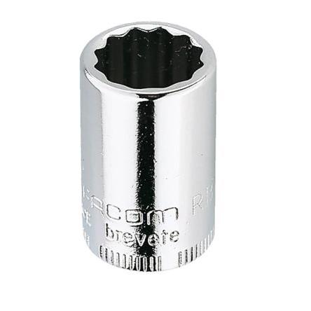 Zásuvka 1/4 in pohon 7/16 in 12 bodů Čtvercový, celková délka: 9mm Facom
