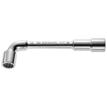 Trubkový klíč Úhlová krabice, celková délka: 370mm, Leštěný chrom Facom