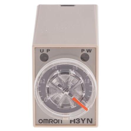 Omron Časovací relé, řada: H3YN Lišta DIN DPDT 2kontaktové 24 V ac 24V ac Multifunkční funkce Zásuvka 0.1 min to 10 h